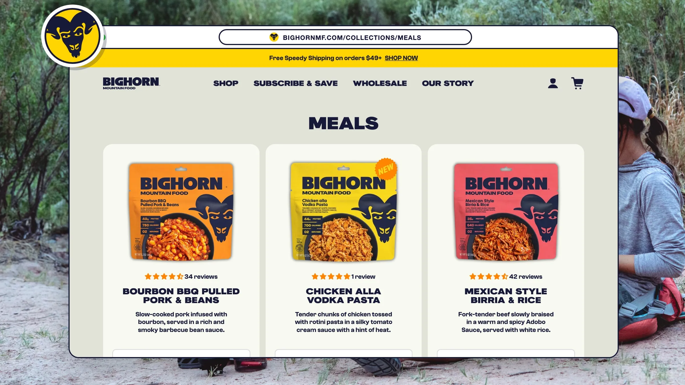 Bighorn Meals collection page