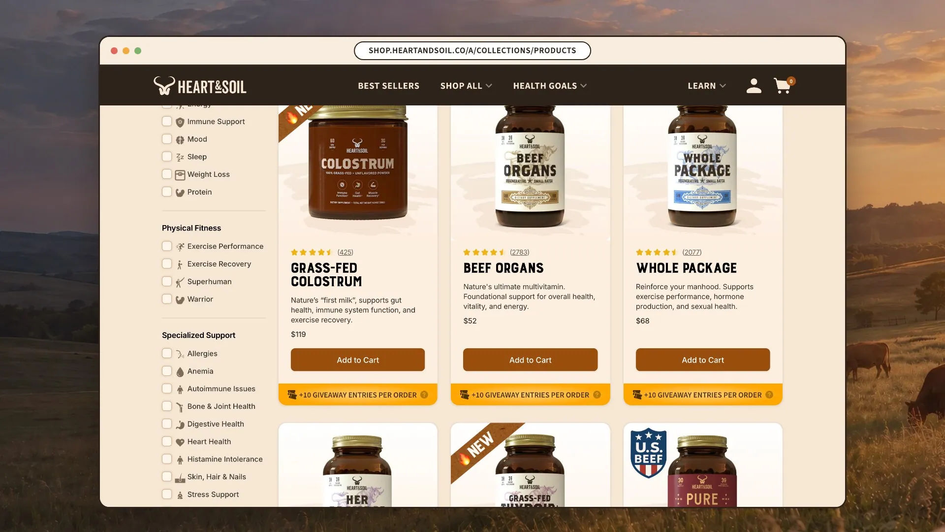 Heart & Soil Shop All grid