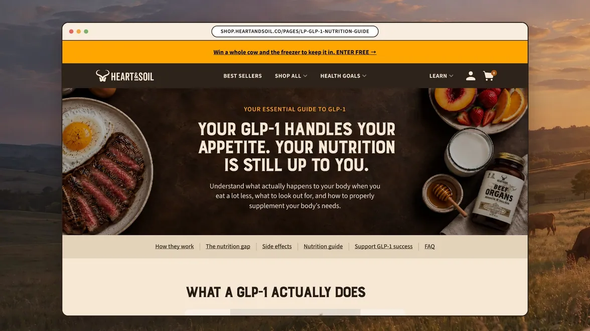 GLP-1 nutrition guide page