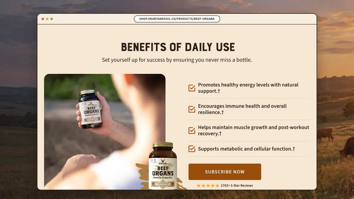 Benefits of daily use section