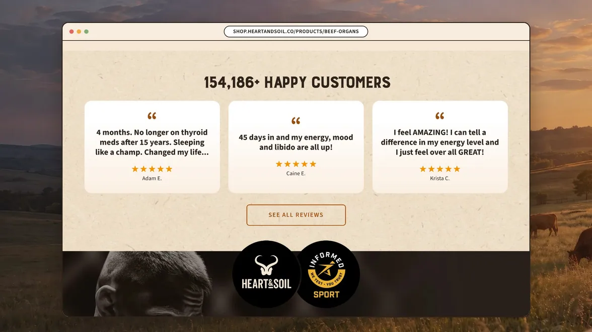 154,186+ happy customers reviews section