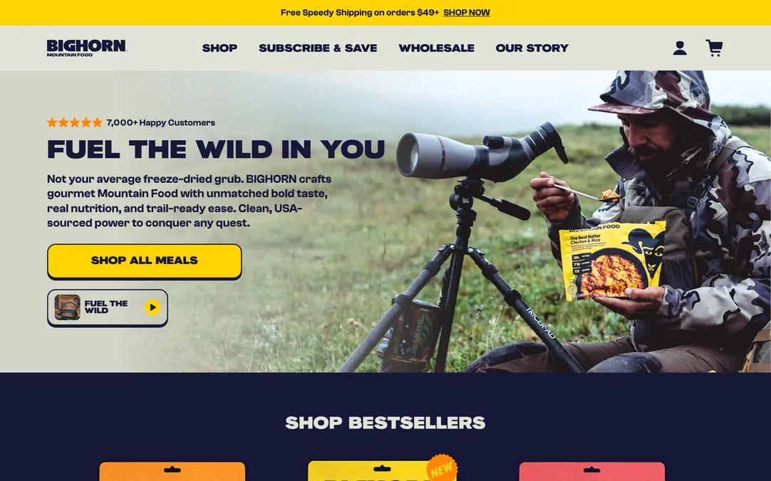BIGHORN Mountain Food home page