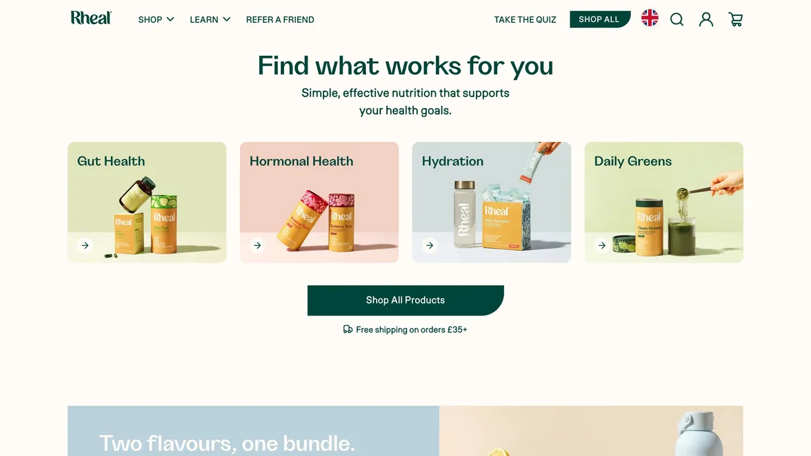 Find what works for you, on the Rheal home page