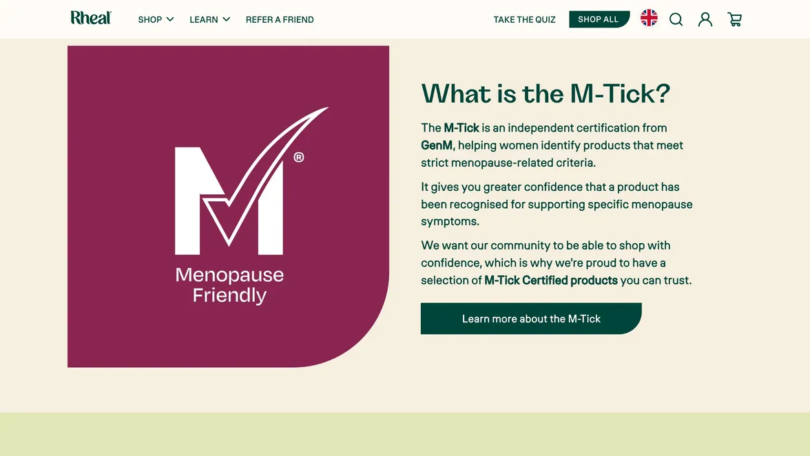 What is the M-Tick? explainer in the Menopause hub