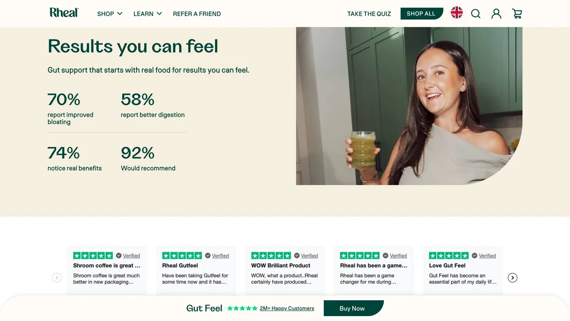 Gut Feel results you can feel, with reviews